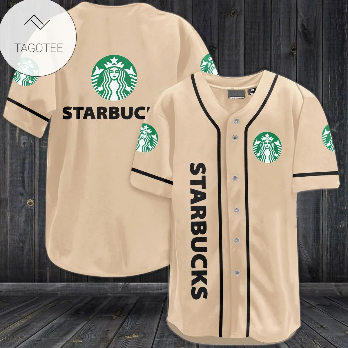 Starbuck Logo Baseball Jersey Shirt Starbuck Logo Baseball Jersey Shirt