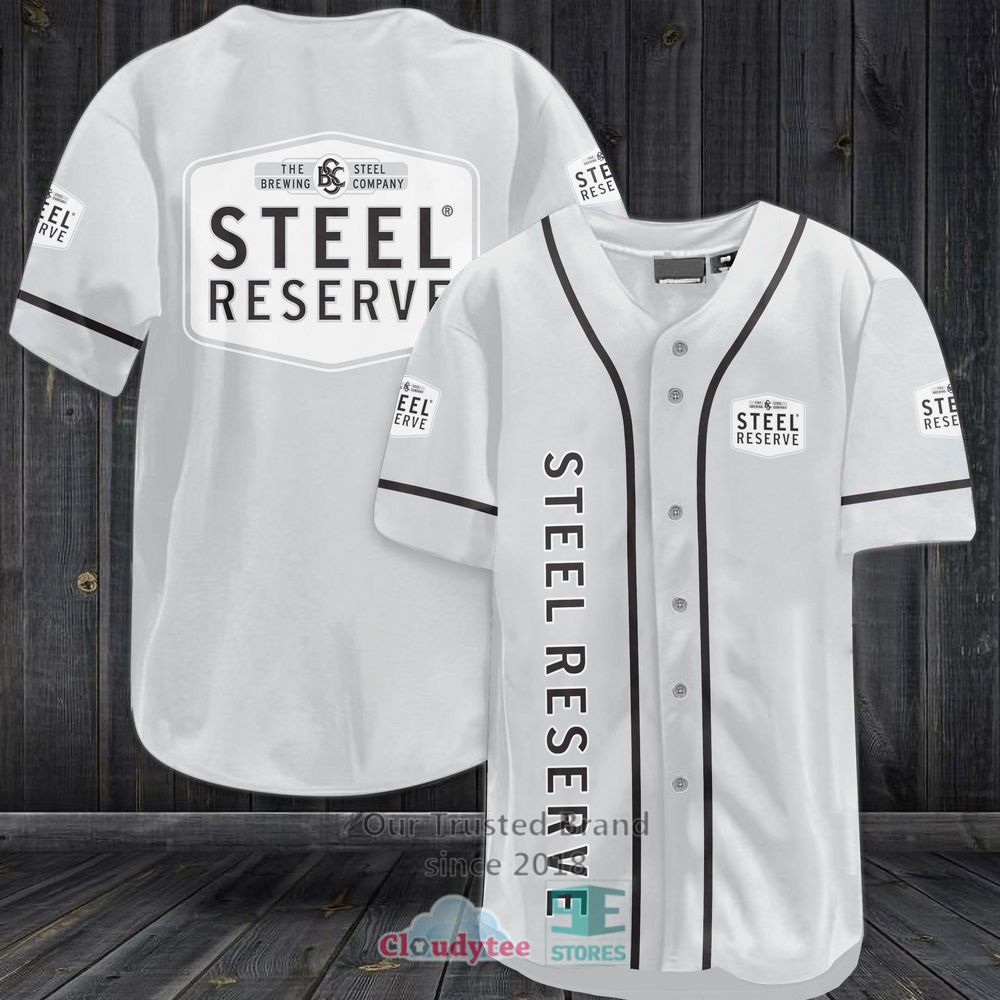 Steel Reserve Baseball Jersey Shirt Steel Reserve Baseball Jersey Shirt