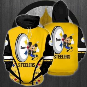 Steeler Mickey Mouse 3D Hoodie For Men For Women All Over Printed Hoodie - 4856377e1c78