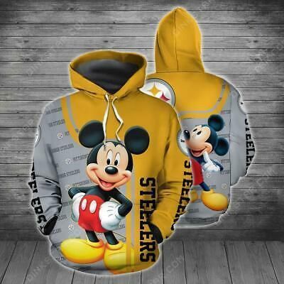 Steelers With Mickey Pullover And Zip Pered Hoodies Custom 3D Graphic Printed 3D Hoodie All Over Print Hoodie For Men For Women - 71e371794108 Steelers With Mickey Pullover And Zip Pered Hoodies Custom 3D Graphic Printed 3D Hoodie All Over Print Hoodie For Men For Women - 71e371794108