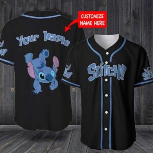 Stitch Baseball Jersey Custom Name