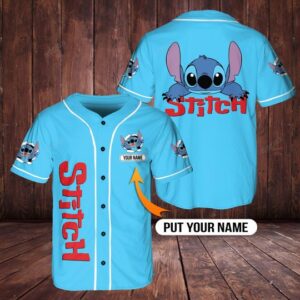 Stitch Custom Name Baseball Jersey