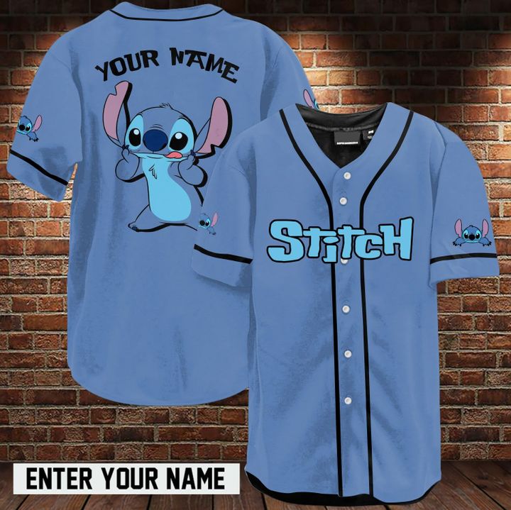Stitch Custom Name Baseball Jersey Shirt Stitch Custom Name Baseball Jersey Shirt