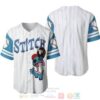 Stitch Disney All Over Print Pinstripe White Baseball Jersey