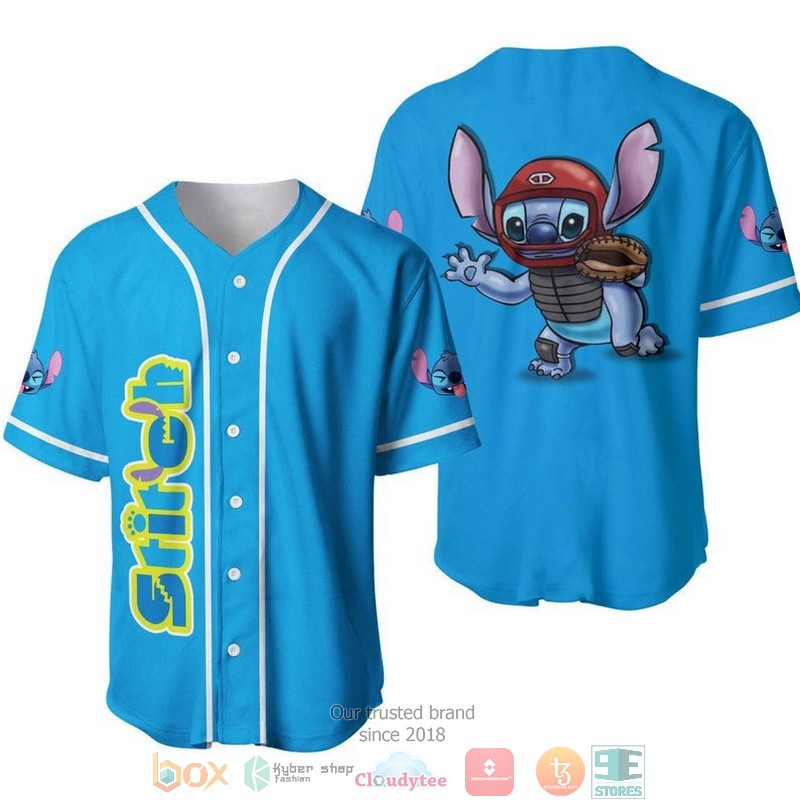 Stitch The Catcher Blue Baseball Jersey Stitch The Catcher Blue Baseball Jersey