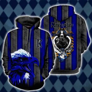 Striped Ravenclaw Harry Potter 3D Hoodie All Over Print Hoodie4500 - 33ec40bb6e3c