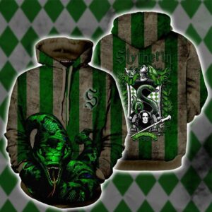 Striped Slytherin Harry Potter 3D Hoodie All Over Print Hoodie4504 - 3319c9fd58b3