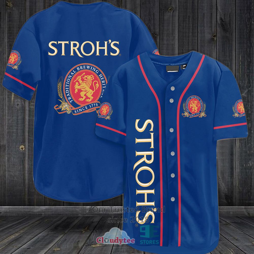 Stroh Brewery Company Baseball Jersey Shirt Stroh Brewery Company Baseball Jersey Shirt