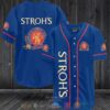 Stroh’S Beer Blue Baseball Jersey