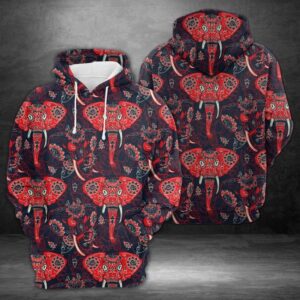 Strong Elephant 3D Printed Hoodie/Zipper Hoodie - e176496ac011