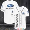 Subaru White Baseball Jersey