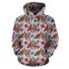 Sugar Skull Colorful Themed Print Pullover 3D Hoodie For Men Women All Over 3D Printed Hoodie - a45b48bc8236
