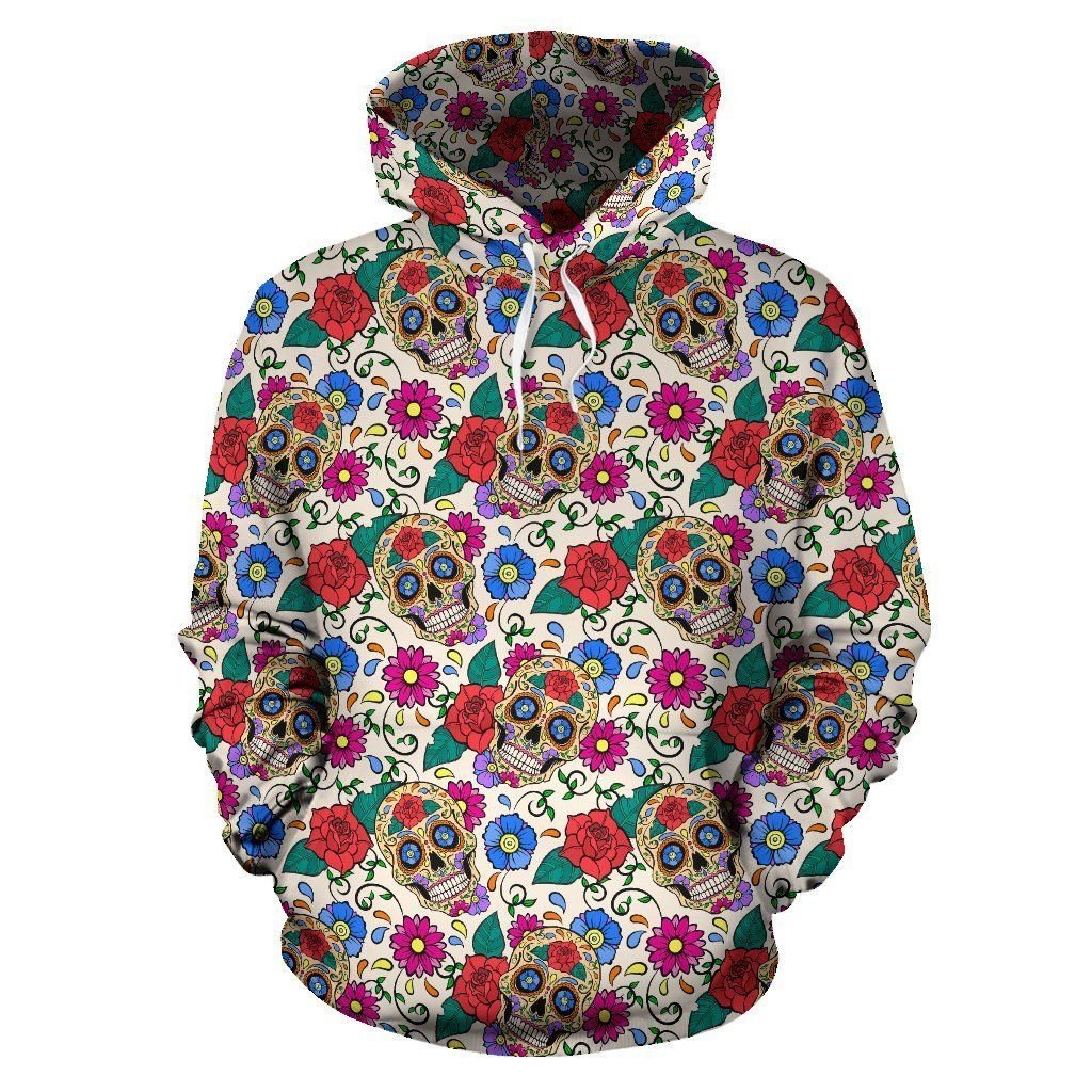 Sugar Skull Colorful Themed Print Pullover 3D Hoodie For Men Women All Over 3D Printed Hoodie - a45b48bc8236 Sugar Skull Colorful Themed Print Pullover 3D Hoodie For Men Women All Over 3D Printed Hoodie - a45b48bc8236