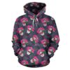 Sugar Skull Pink Rose Themed Print Pullover 3D Hoodie For Men Women All Over 3D Printed Hoodie - 42ca1ec11ed4