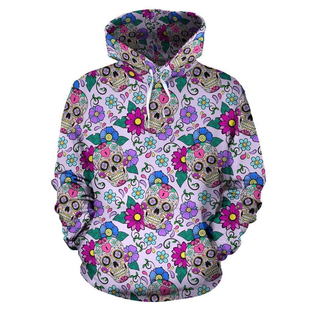 Sugar Skull Skeleton Girly Floral Pattern Print All Over Graphic 3D Hoodie For Men Women All Over 3D Printed Hoodie - 217772365b1c Sugar Skull Skeleton Girly Floral Pattern Print All Over Graphic 3D Hoodie For Men Women All Over 3D Printed Hoodie - 217772365b1c