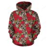 Sugar Skull Skeleton Girly Floral Rose Pattern Print All Over Graphic 3D Hoodie For Men Women All Over 3D Printed Hoodie - 7b239f486762