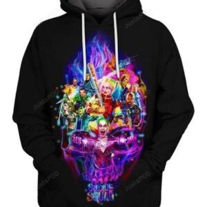 Suicide Squad Skull Joker Harley Quinn Pullover And Zippered Hoodies Custom 3d Harley Quinn Graphic Printed 3d Hoodie All Over Print Hoodie For Men For Women - ac4182e8f368