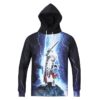 Super Cat Warrior All Over Print Lighting Cat Hero Blue & Black 3D Hoodie For Men Women All Over 3D Printed Hoodie - e7990ab2b842