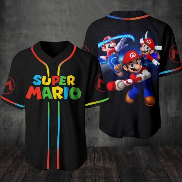 Super Mario Baseball Jersey Shirt Super Mario Baseball Jersey Shirt