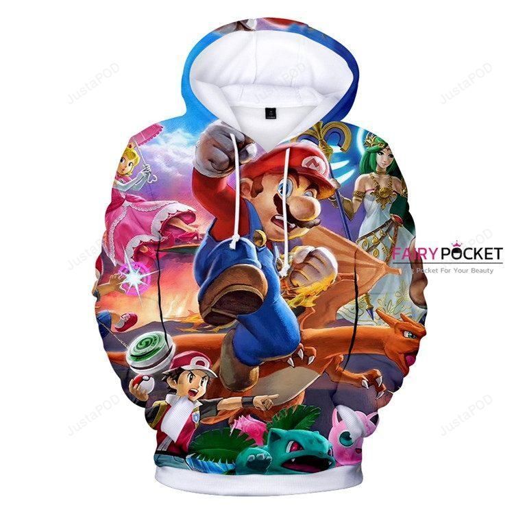 Super Mario Bros. Pokemon Mario Ash Ketchum 3D Hoodie For Men Women All Over 3D Printed Hoodie - 077e69add1f2 Super Mario Bros. Pokemon Mario Ash Ketchum 3D Hoodie For Men Women All Over 3D Printed Hoodie - 077e69add1f2
