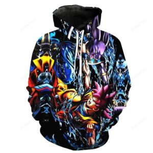 Super Saiyan God Goku VS Loword Beerus Battle of Gods Dragon Ball Z 3D Hoodie For Men Women All Over 3D Printed Hoodie - 505c02999cce