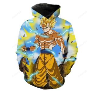 Super Saiyan Goku 3D Hoodie For Men Women All Over 3D Printed Hoodie ï¿½ Dragon Ball Z Clothing - 5ef3369bacfc