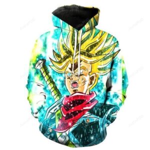 Super Saiyan Trunks V2 Dragon Ball Z Pullover And Zippered Hoodies Custom 3d Graphic Printed 3d Hoodie All Over Print Hoodie For Men For Women - b410ec822118