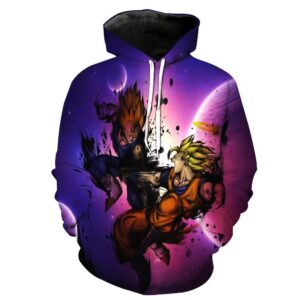 Super Saiyan Vegeta VS Super Saiyan Goku In Space Dragon Ball Z 3D Hoodie For Men Women All Over 3D Printed Hoodie - b6dd1820f93c