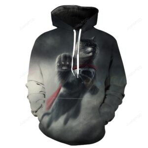 Superman Cat 3D Hoodie For Men Women All Over 3D Printed Hoodie ï¿½ Superhero Animal Clothes - 28675c0368db