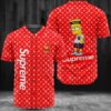 Supreme X Louis Vuitton Bart Simpson Baseball Jersey