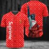 Supreme X Louis Vuitton Statue Of Liberty Baseball Jersey