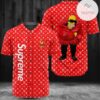 Supreme X Louis Vuitton X Simpsons Balenciaga Baseball Jersey Shirt