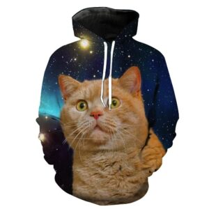 Surprised Cat 3D Hoodie For Men Women All Over 3D Printed Hoodie ï¿½ Galaxy Shocked Cat Clothing - 0ed5c7771132