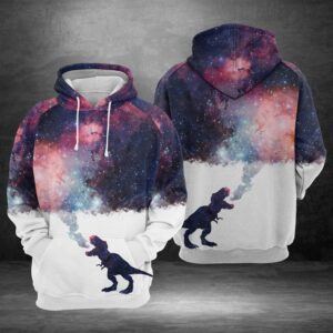 T-rex Galaxy 3D Printed Hoodie/Zipper Hoodie - 7c01d4575f39