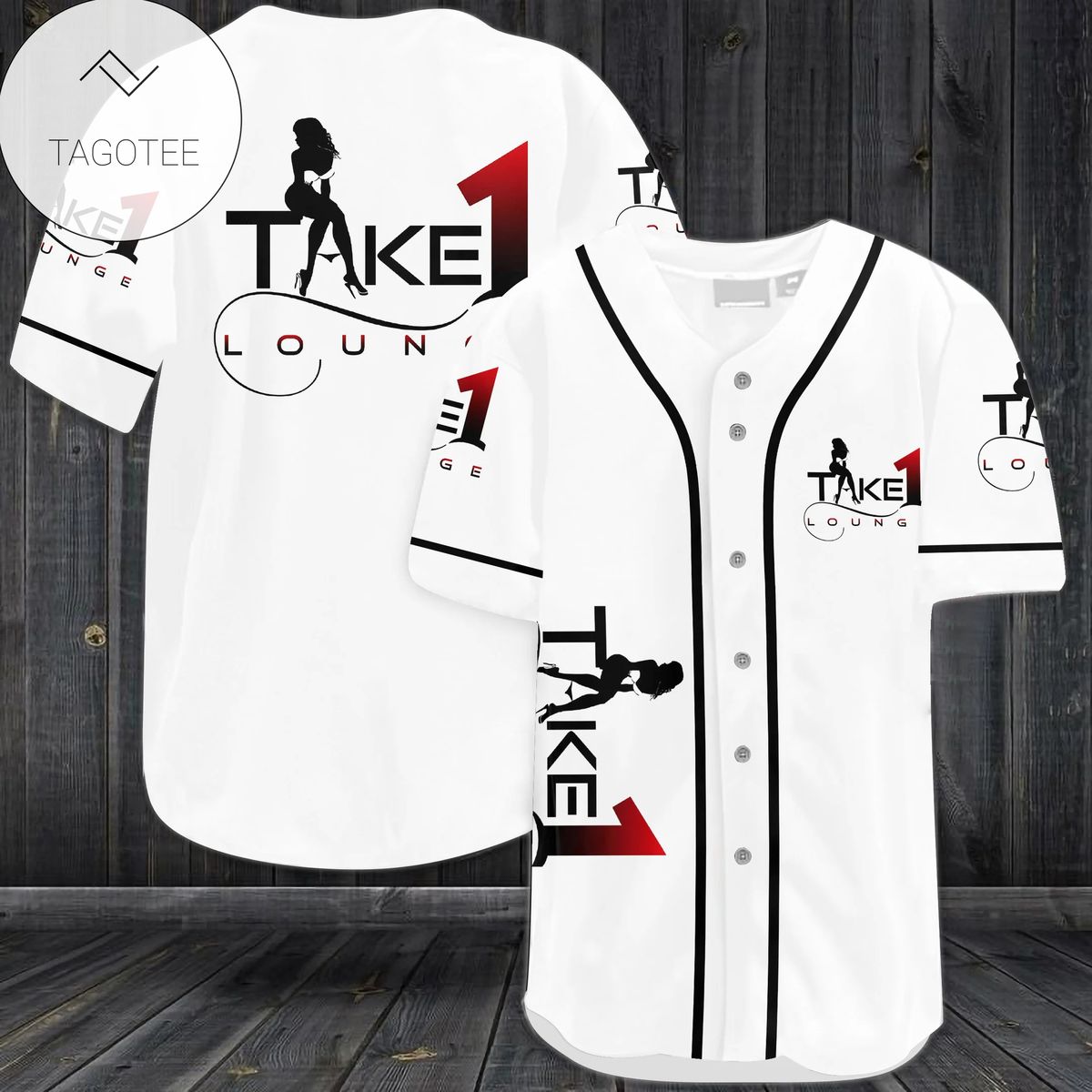 Take 1 Lounge Baseball Jersey Shirt Take 1 Lounge Baseball Jersey Shirt