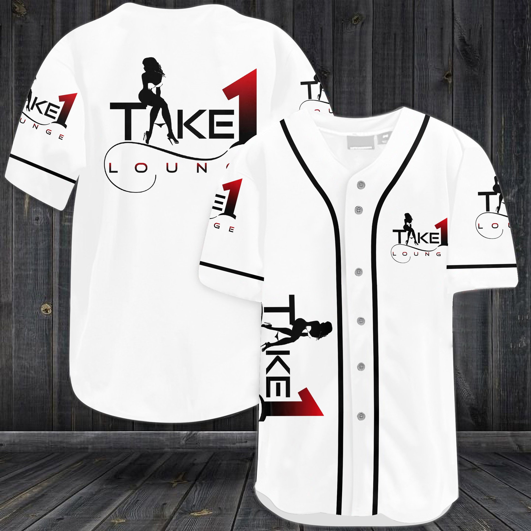 Take 1 Lounge Baseball Jersey Take 1 Lounge Baseball Jersey