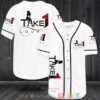 Take 1 Lounge White Baseball Jersey