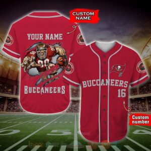 Tampa Bay Buccaneers Nfl Personalized Baseball Jersey