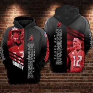 Tampa Bay Buccaneers Number 12 Pullover And Zippered Hoodies Custom 3D Graphic Printed 3D Hoodie All Over Print Hoodie For Men For Women - 48b6cc8d76f3