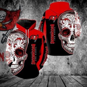 Tampa Bay Buccaneers Skull All Over Print 3D Hoodie For Men And Women - def55fe7214a