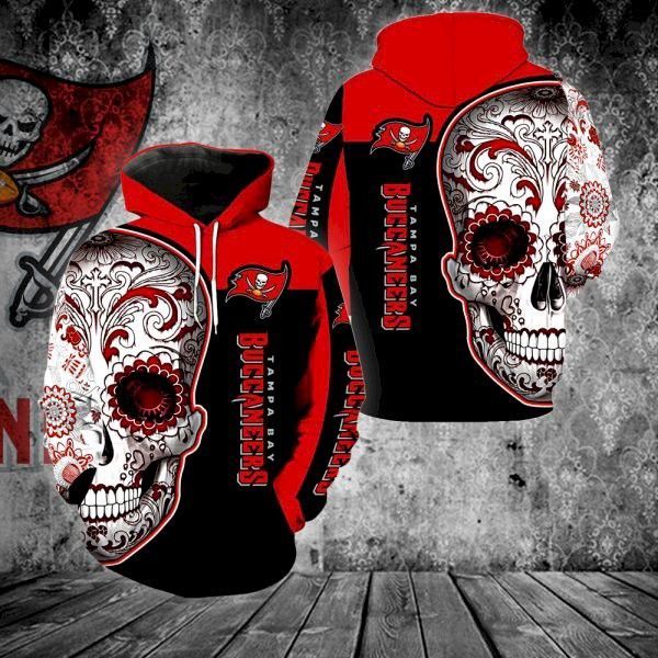 Tampa Bay Buccaneers Skull All Over Print 3D Hoodie For Men And Women - def55fe7214a Tampa Bay Buccaneers Skull All Over Print 3D Hoodie For Men And Women - def55fe7214a