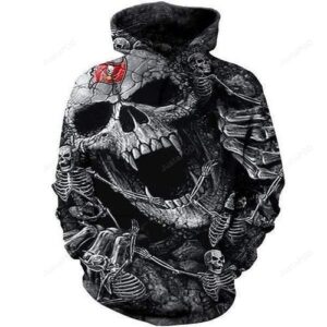Tampa Bay Buccaneers Skull Pullover And Zippered Hoodies Custom 3d Graphic Printed 3d Hoodie All Over Print Hoodie For Men For Women - 6b737638a0c5