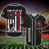 Tampa Bay Buccaneers Stand For The Flag Kneel For The Cross Baseball Jersey Shirt