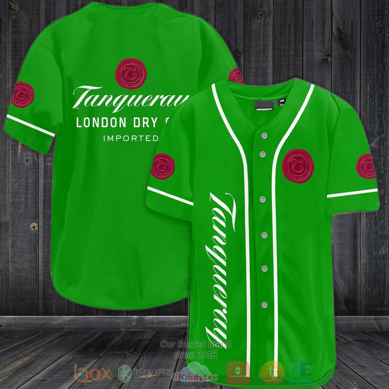 Tanqueray London Dry Gin Green Baseball Jersey Tanqueray London Dry Gin Green Baseball Jersey