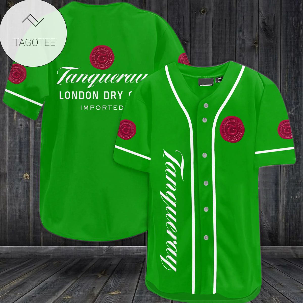 Tanqueray London Dry Gin Logo Baseball Jersey Shirt Tanqueray London Dry Gin Logo Baseball Jersey Shirt