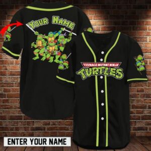 Teenage Mutant Ninja Custom Personalized Name Baseball Jersey