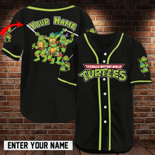 Teenage Mutant Ninja Custom Personalized Name Baseball Jersey Teenage Mutant Ninja Custom Personalized Name Baseball Jersey
