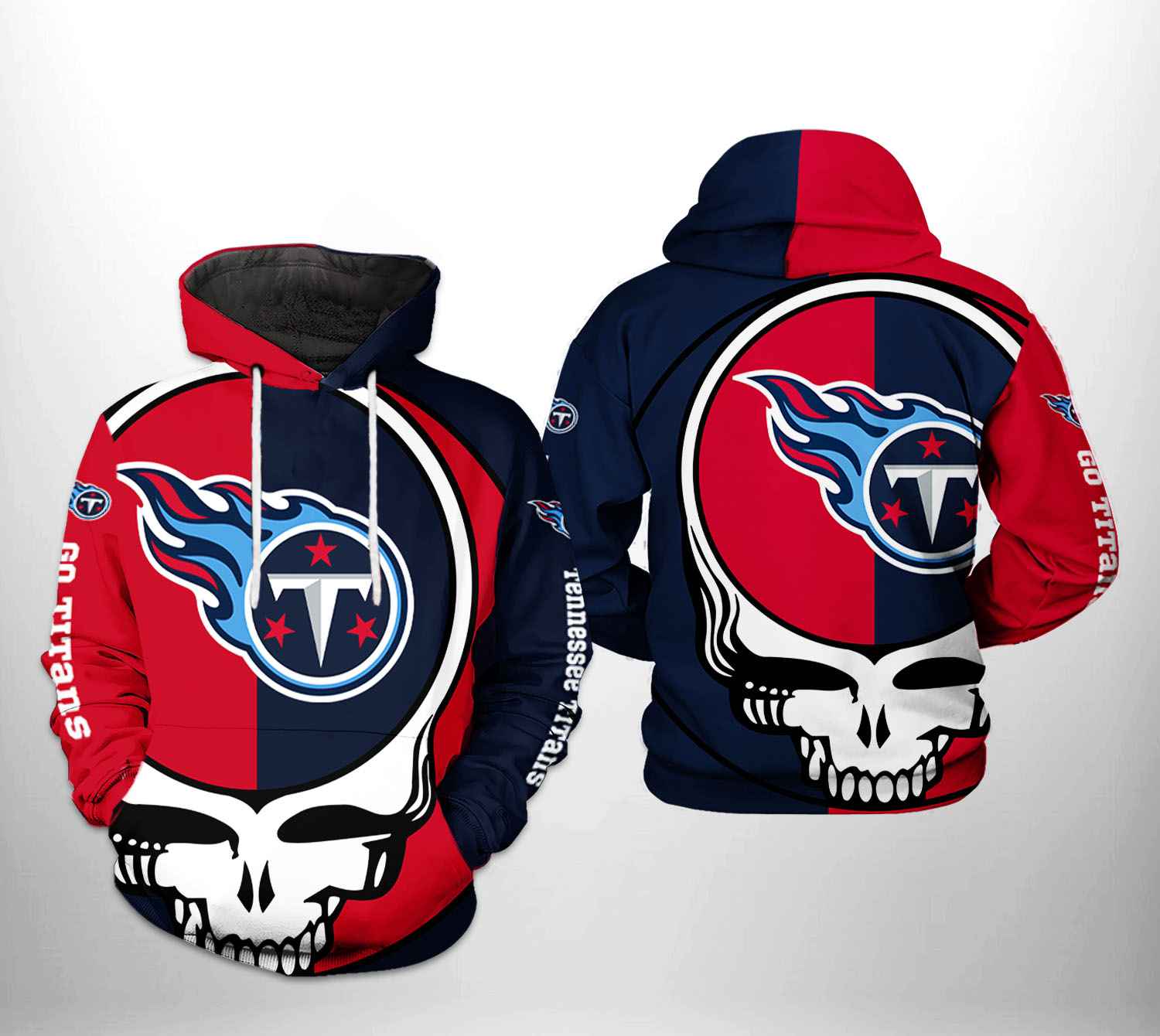 Tennessee Titans NFL Grateful Dead 3D Printed Hoodie/Zipper Hoodie - e68e6e5f72a5 Tennessee Titans NFL Grateful Dead 3D Printed Hoodie/Zipper Hoodie - e68e6e5f72a5
