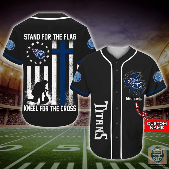Tennessee Titans Stand For The Flag Kneel For The Cross Baseball Jersey Shirt Tennessee Titans Stand For The Flag Kneel For The Cross Baseball Jersey Shirt