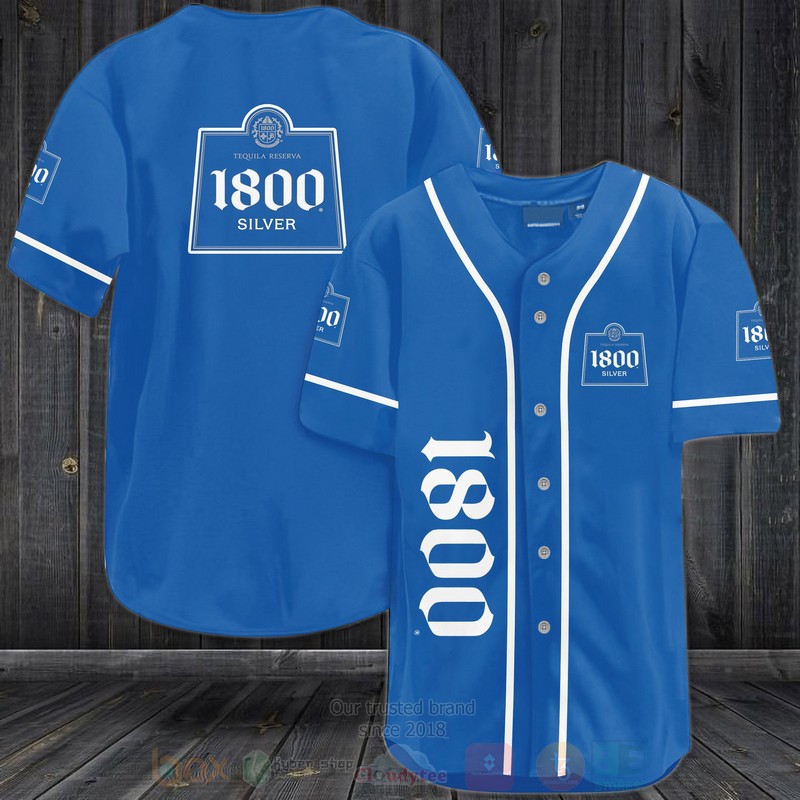 Tequila Reserva 1800 Silver Baseball Jersey Shirt Tequila Reserva 1800 Silver Baseball Jersey Shirt